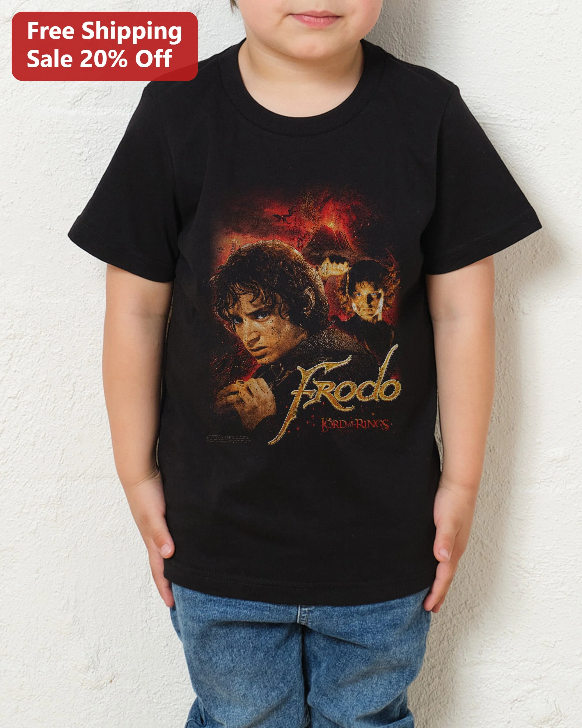Frodo Lord of the Rings Tee Frodo Baggins Kids Shirt Middle Earth Fantasy Gift for Boys