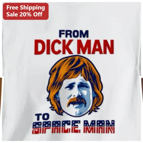 From Dick Man To Space Man Richard Branson Pop Art Graphic Tee Funny Parody Gift