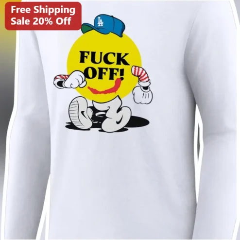 Fuck Off Long Sleeve Shirt Funny Angry Lemon Cartoon Graphic Sarcastic Profane Humor Streetwear Gift for Men Women