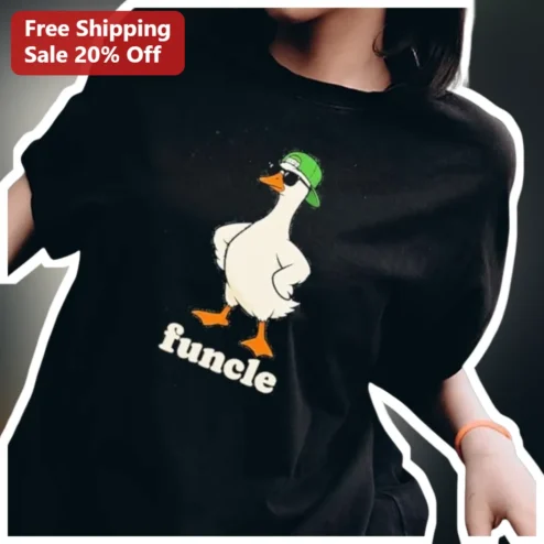 Funcle Tee Funny Uncle Duck Graphic T-Shirt Gift for Men Women available at our Chicago, Illinois warehouse