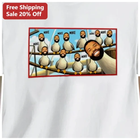 Funny Seagull Selfie Meme Tee Personalized Gift for Men Women