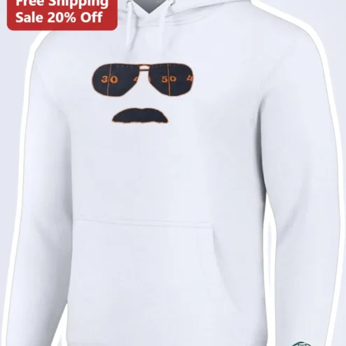 Funny Sunglasses Mustache Milestone Birthday Hoodie Personalized Turning 30 40 50 Gift for Men