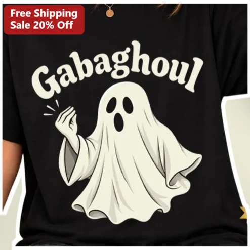 Gabaghoul Tee Funny Ghost Halloween Shirt Italian Heritage Gift for Men Women