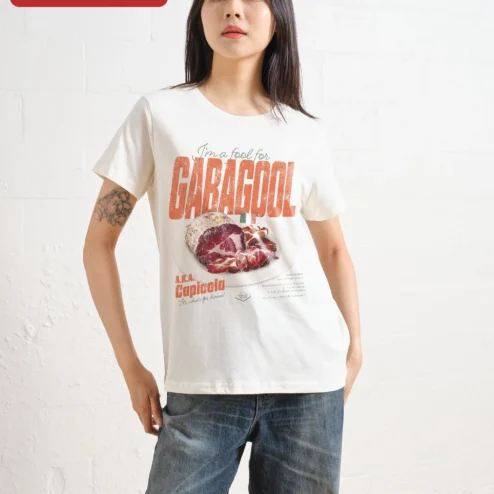 Gabagool Capicola Definition Graphic Tee I'm A Fool For Gabagool Italian American Humor Gift on a hanger, ready to ship from Chicago, Illinois