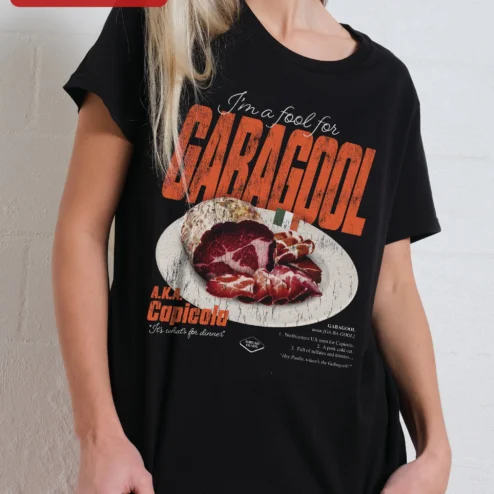 Gabagool Capicola Definition Graphic Tee I'm A Fool For Gabagool Italian American Humor Gift
