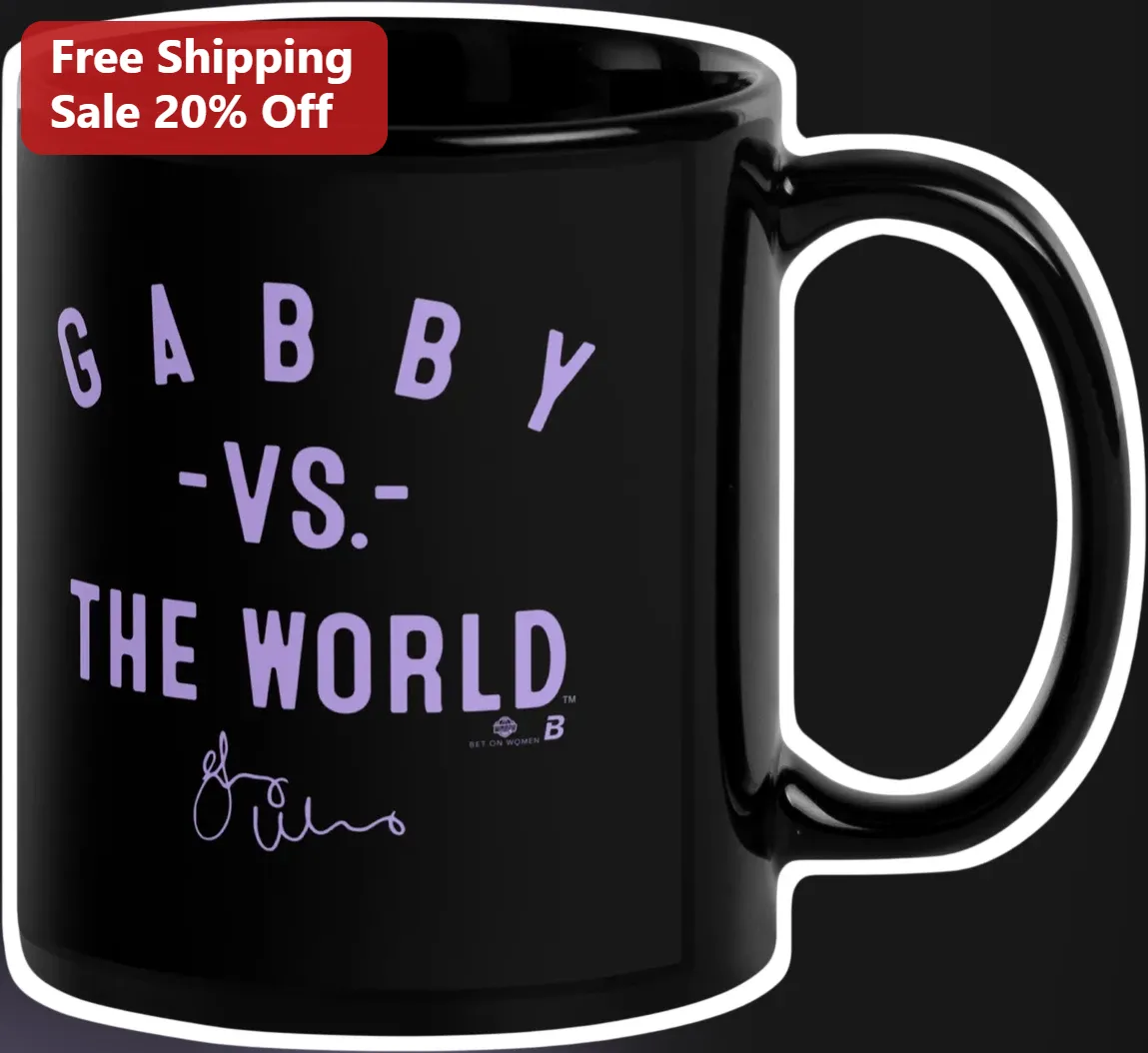 GABBY -VS.- THE WORLD Mug Gabby Thomas Signature Ceramic Coffee Cup for Track and Field Fans