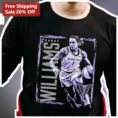 Gabby Williams Long Sleeve Shirt WNBA Golden State Valkyries Fan Apparel Black Basketball Athlete Gift