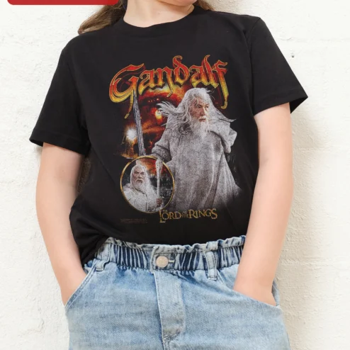 Gandalf Lord of the Rings Tee Kids Fantasy Movie Poster Shirt