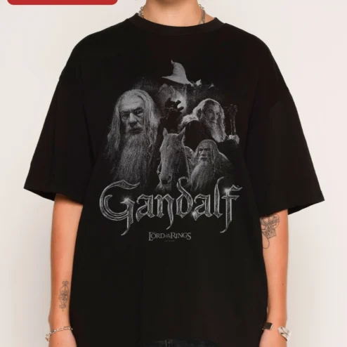 Gandalf The Lord of the Rings Tee Wizard Graphic Shirt for Fantasy Fans