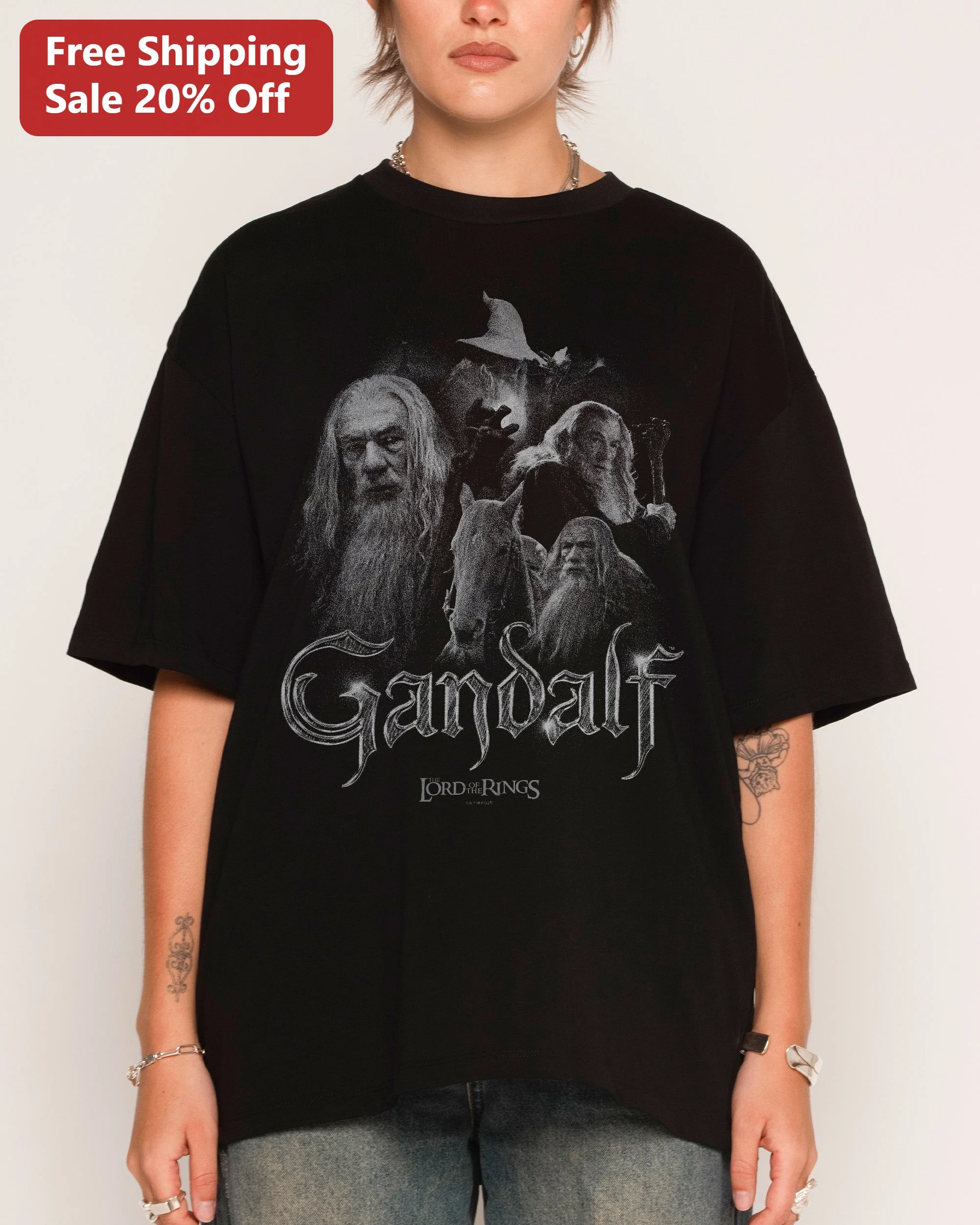 Gandalf The Lord of the Rings Tee Wizard Graphic Shirt for Fantasy Fans
