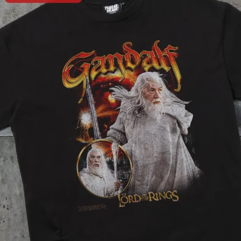 Gandalf The Lord of the Rings Tee Wizard Graphic Shirt for Men Women