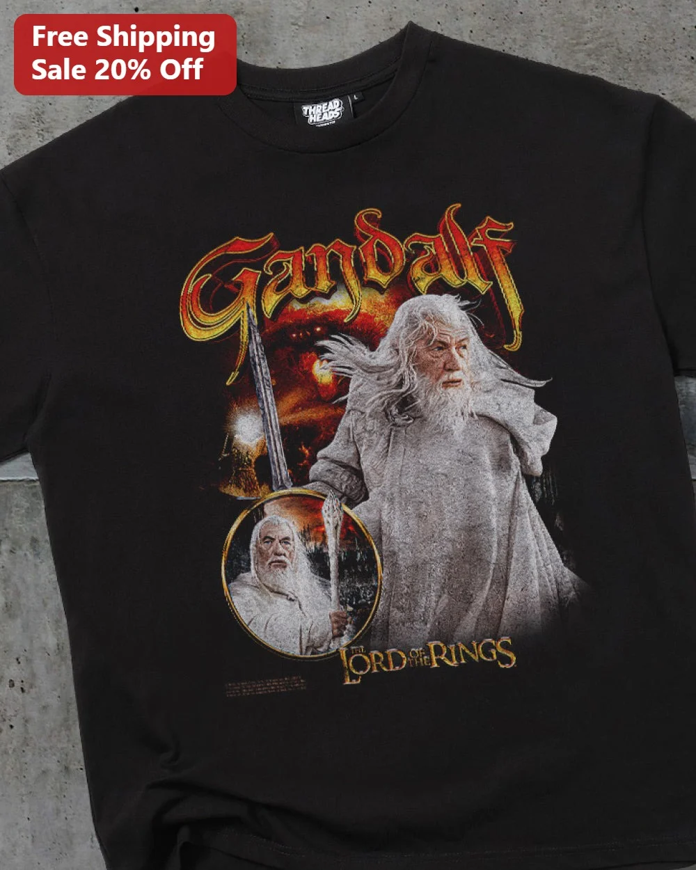 Gandalf The Lord of the Rings Tee Wizard Graphic Shirt for Men Women