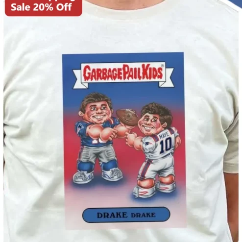 Garbage Pail Kids Tee Tom Brady Patriots Caricature Vintage NFL Fan Gift Shirt