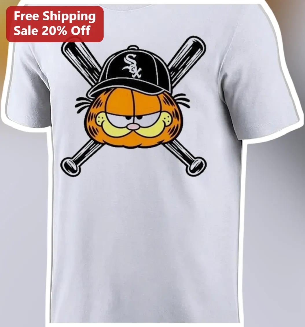 Garfield Chicago White Sox Baseball Tee Funny Cat Fan Gift Shirt