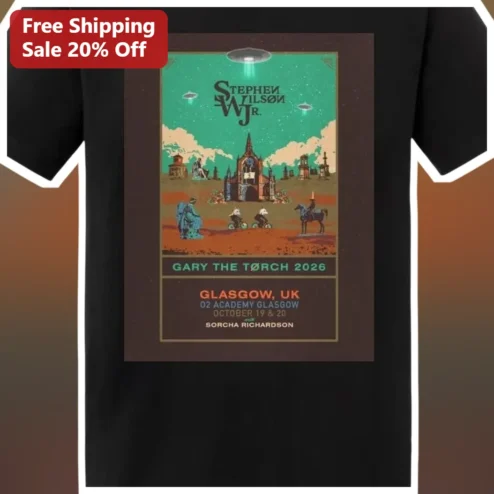 Gary The Torch Tee Stephen Wilson Jr Retro Concert Poster Graphic Shirt