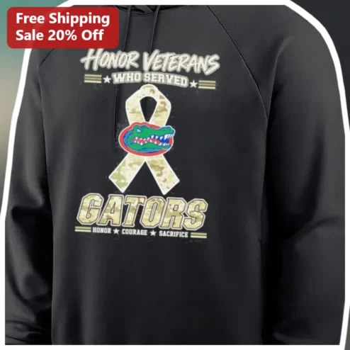 Gators Veterans Honor Courage Sacrifice Hoodie Florida UF Alumni Military Tribute Gift