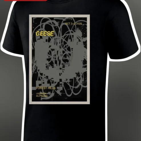 Geese Forest Hills Stadium Tour Merch Tee Indie Rock Concert Souvenir Gift