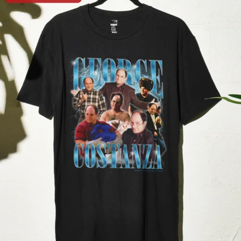 Customer in Chicago, Illinois wearing George Costanza Tee Seinfeld Fan Gift Vintage Sitcom Character Shirt
