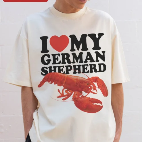 Customer in Chicago, Illinois wearing German Shepherd Lover Graphic Tee I Love My German Shepherd Shirt for GSD Owners
