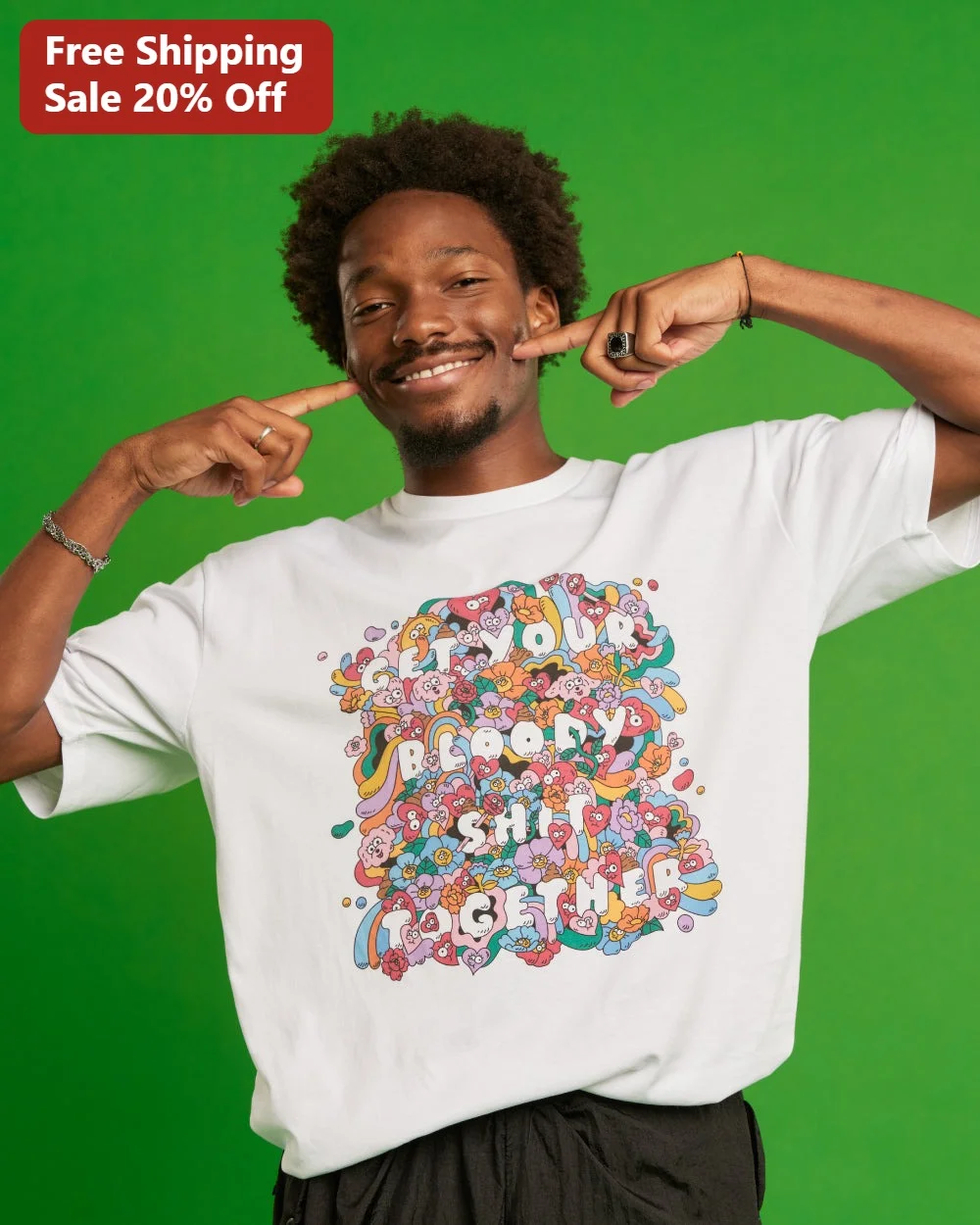 Get Your Bloody Shit Together Funny Motivational Graphic Tee for Adults