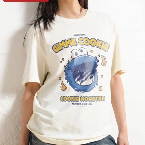 Gimme Cookie Monster Tee Munchin Since 1969 Vintage Sesame Street Shirt on a hanger, ready to ship from Chicago, Illinois