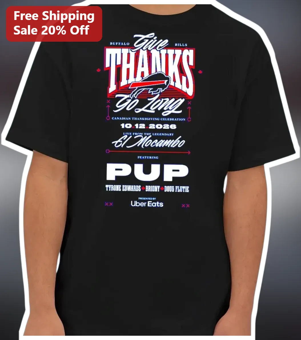 Give Thanks Go Long Buffalo Bills Josh Allen NFL Fan Tee