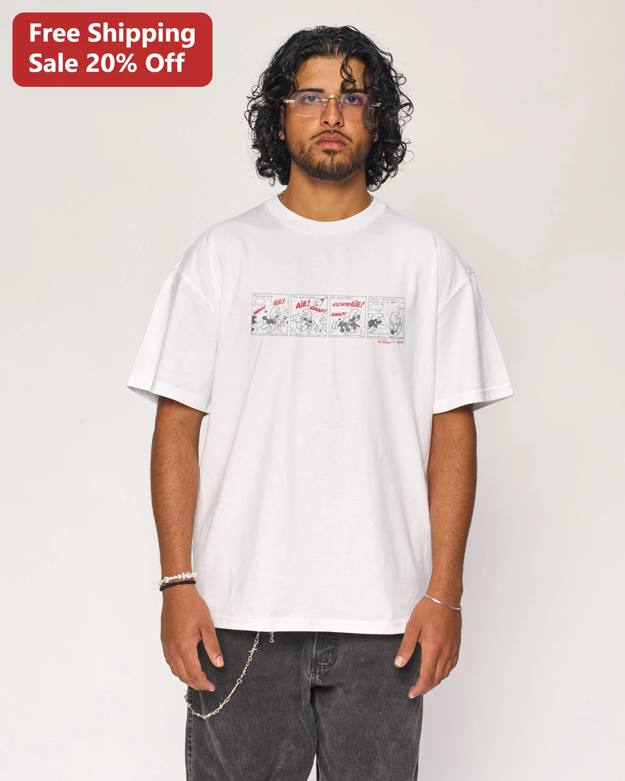 Gnap Aie Aschtraïe Comic Strip Tee French BD Meme Shirt