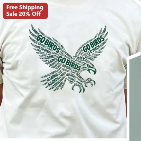 Go Birds Eagle Graphic Tee Philadelphia Eagles Fan Shirt Game Day Apparel