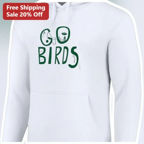 Go Birds Hoodie Philadelphia Eagles Fan Apparel Midnight Green Pullover for Men Women