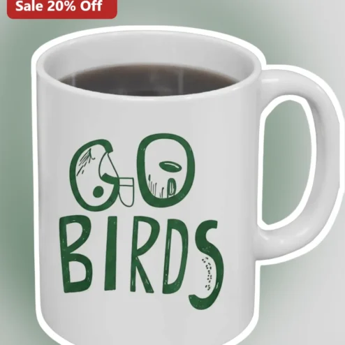 Go Birds Mug Philadelphia Eagles Fan Gift Ceramic Coffee Cup for Sunday Game Day