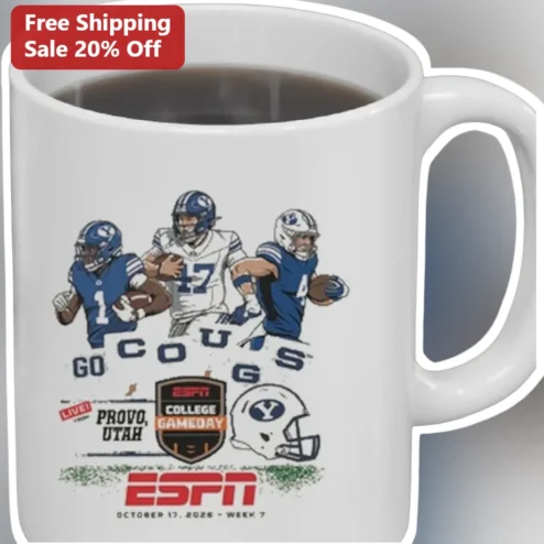 Go Cougs Live Provo Utah ESPN College GameDay Mug BYU Cougar Football Fan Gift