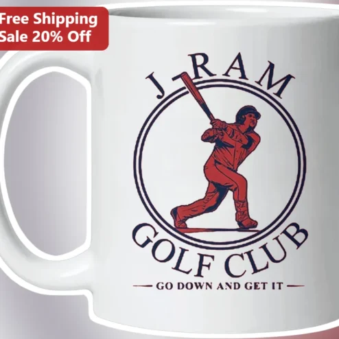 Go Down and Get It Mug Vintage Baseball Golfer Funny Country Line Dance Gift for Men