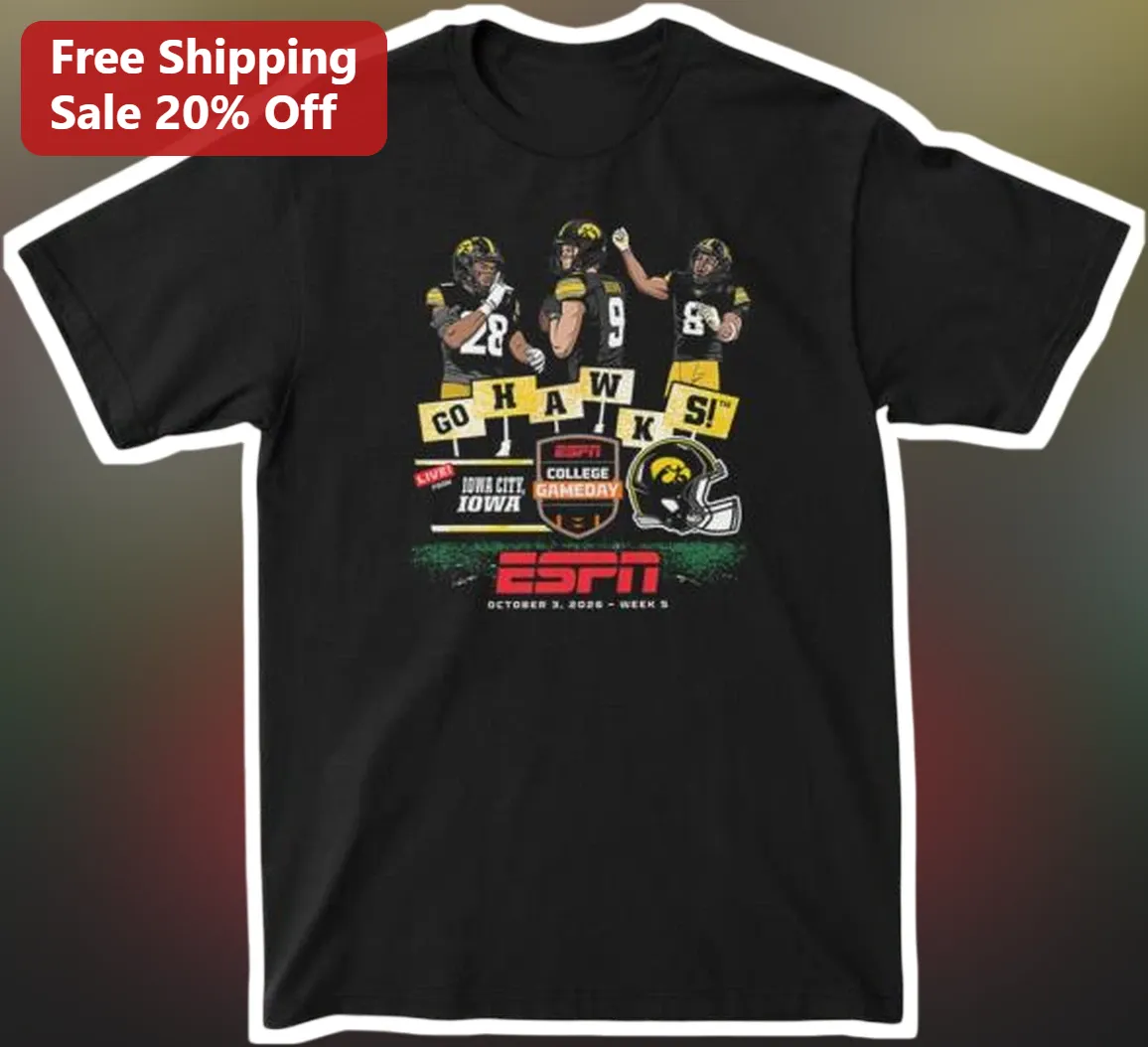 Go Hawks Live From Iowa City College GameDay Tee