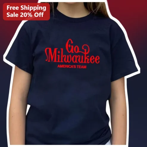 Go Milwaukee America's Team Tee Retro Vintage Baseball Fan Apparel Gift for Men Women