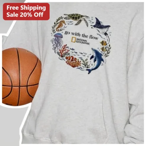 Go With The Flow National Geographic Marine Life Sweatshirt