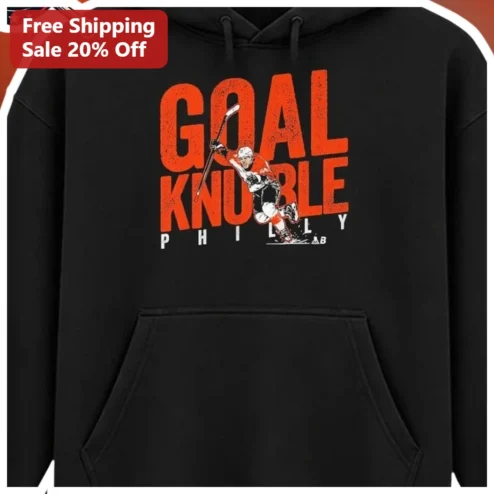 Goal Knubble Philly Hoodie Vintage Flyers Fan Apparel Black Pullover