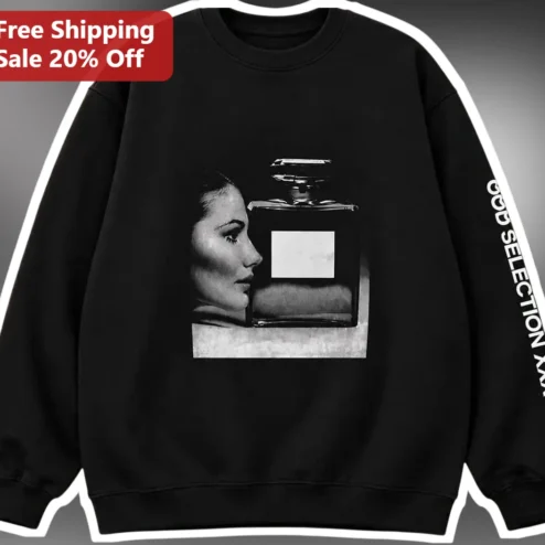 God Selection XXX Sweatshirt Black Crewneck Streetwear Luxury Parfume Graphic