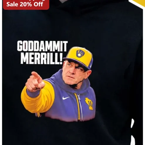 Goddammit Merrill Mike Merrill Wisconsin Badgers Hoodie