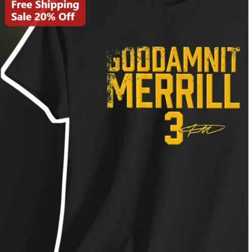 Goddamnit Merrill Jackson Trey Signature Distressed Vintage Rock Graphic Tee