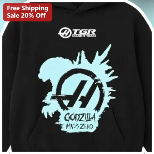 Godzilla Minus Zero Hoodie Kaiju Monster Graphic Pullover for Men Women