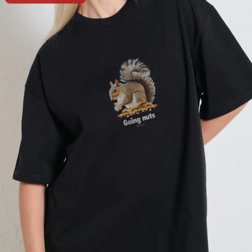 Going Nuts Squirrel Peanut Pun Graphic Tee for Men Women Funny Animal Lover Gift
