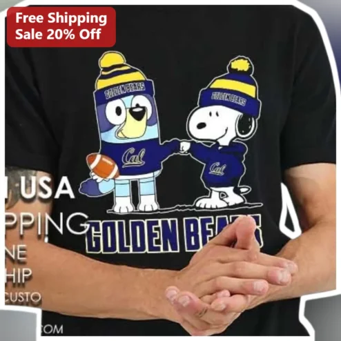 Golden Bears Tee Snoopy Peanuts UC Berkeley Cal Fan Graphic T-Shirt