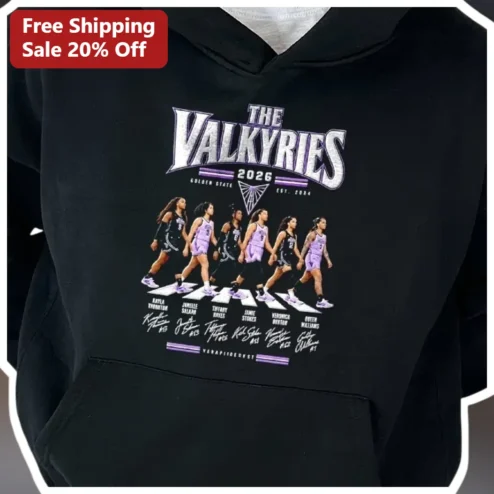 Golden State Valkyries Hoodie WNBA Fan Apparel Abbey Road Style Pullover
