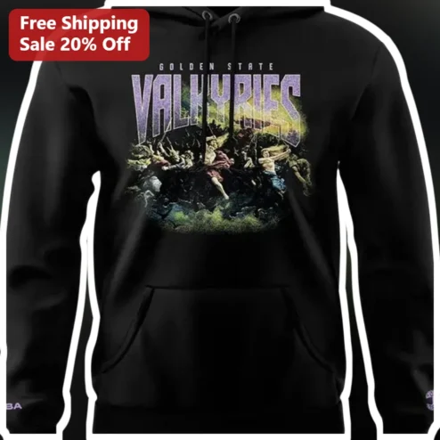 Golden State Valkyries Vintage Rock Poster Hoodie