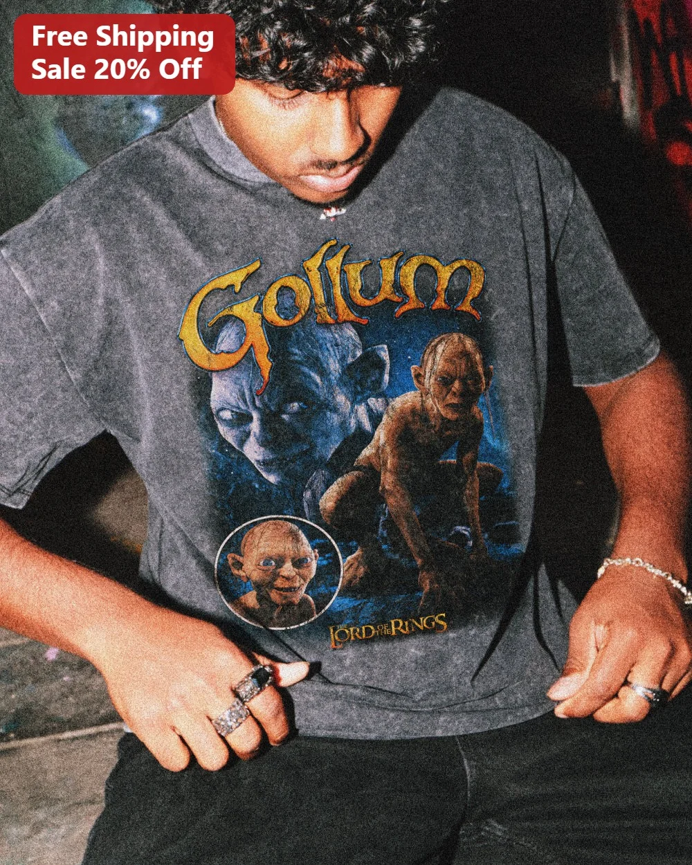 Gollum Lord of the Rings Tee Vintage Smeagol My Precious Graphic Shirt for Fantasy Fans