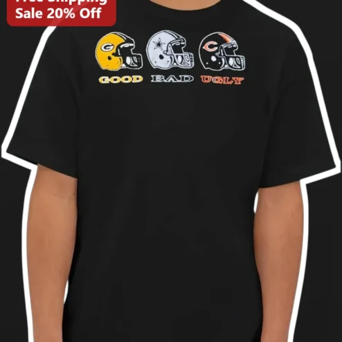 Good Bad Ugly Vintage Football Helmet Graphic Tee NFL Fan Gift