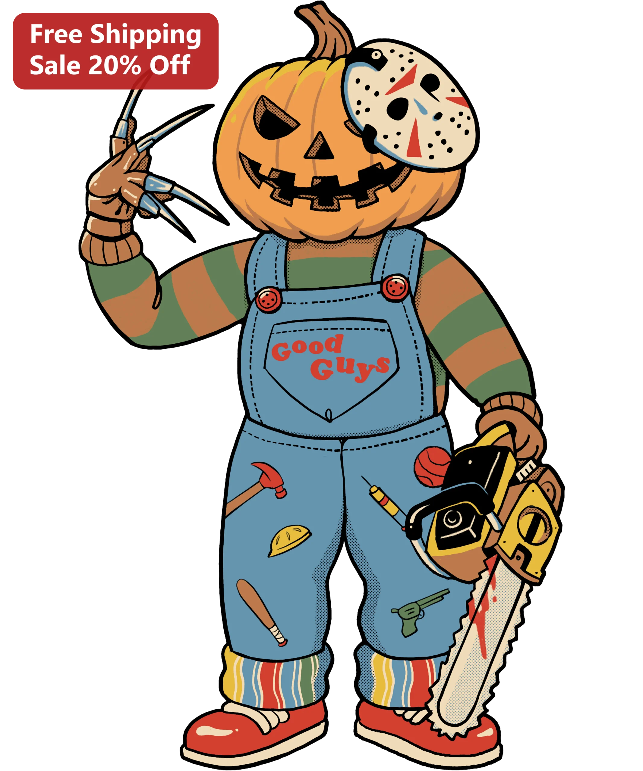 Good Guys PNG Chucky Halloween Horror Villain Mashup Digital Download Transparent Background