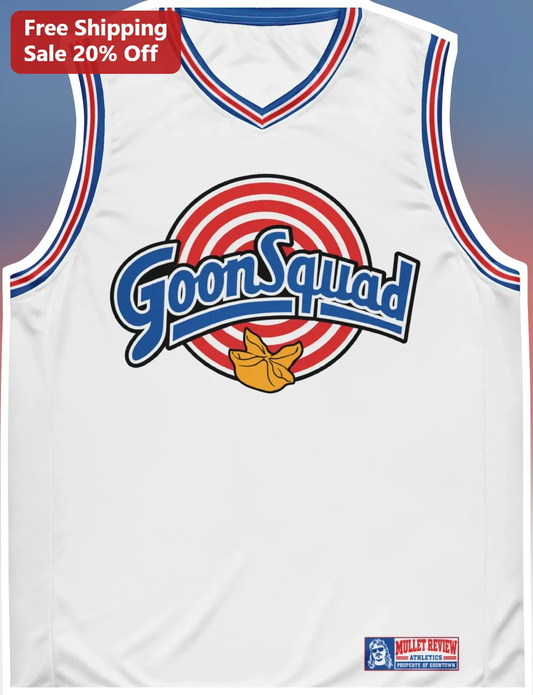 Goon Squad Mullet Review Athletics Jersey Retro Sports Parody Mesh Basketball Shirt