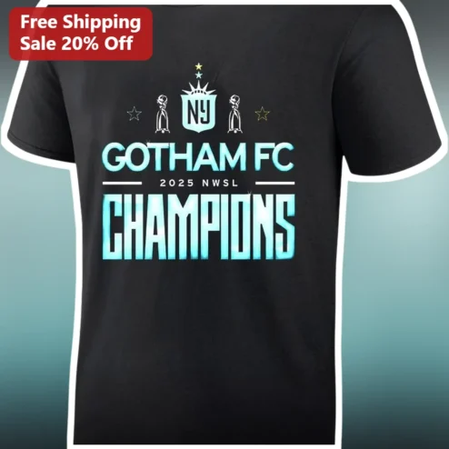 Gotham FC 2025 NWSL Champions Tee Women's Soccer Fan Gear