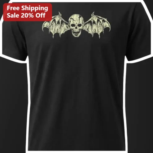 Gothic Skull Bat Wings Tee Vintage Tattoo Style Halloween Horror Shirt for Men Women